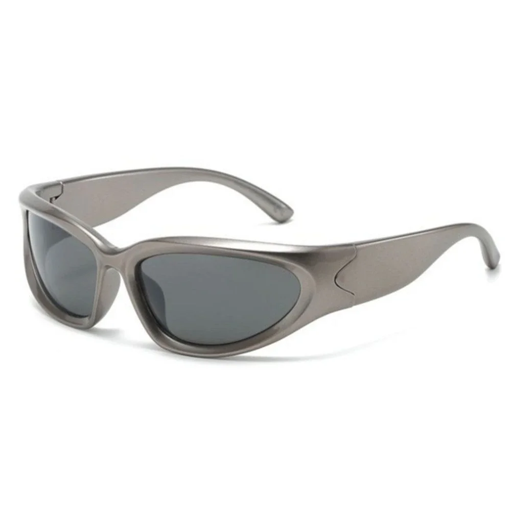 Sport Women Sunglasses Luxury Shield‎ Driving Golf Gray Frame Black Lens UV400